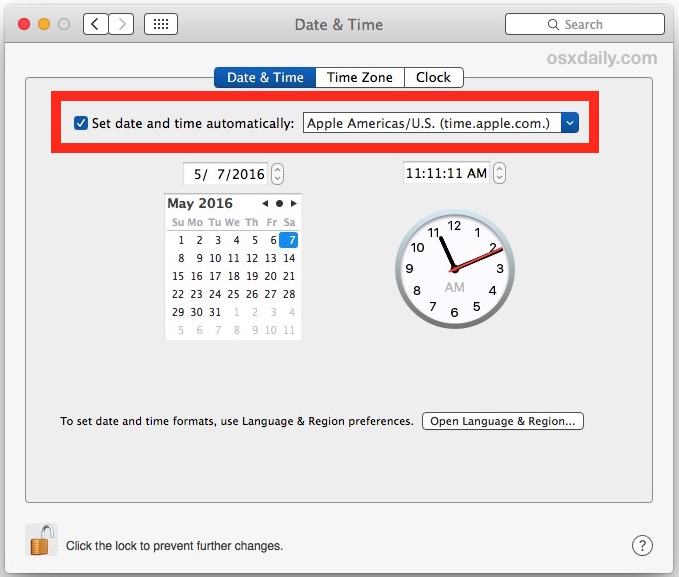change time zone for calendar mac